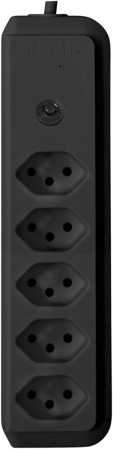 Prise multiple cleverLINE 5×T13 noir 1.5m H05VV-F 3×1mm²