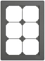 UP-Kopfzeile EDIZIO.liv SNAPFIX® 3×2 für frei wählbare Kombinationen dunkelgrau