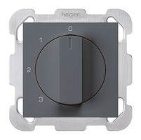 Interrupteur rotatif ENC kallysto 5/1L anthracite avec plaque de fixation