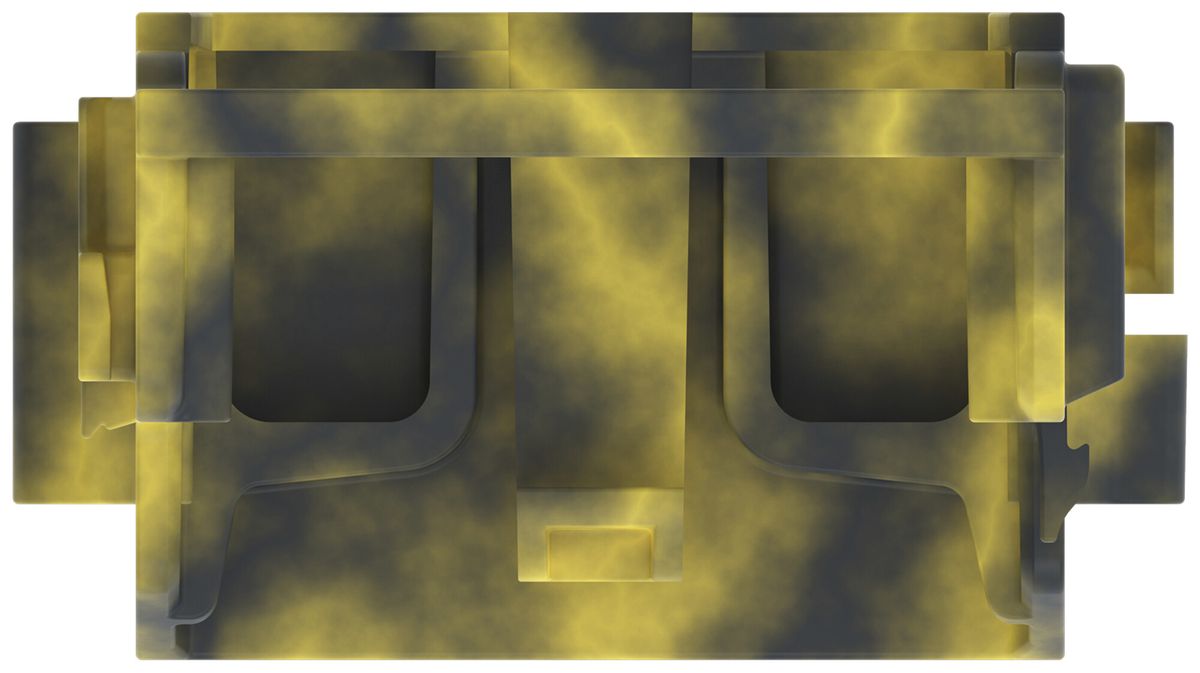 Befestigungsadapter WAGO 221 ohne Zugentlastung 10L×4mm² TH35 grau/gelb