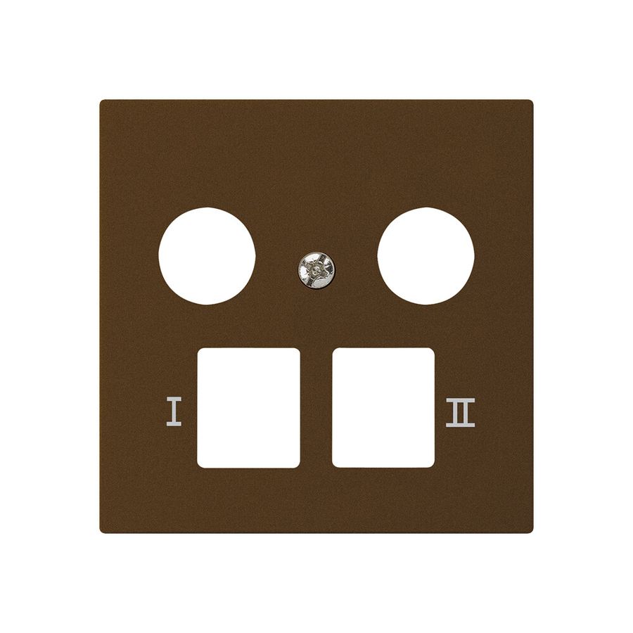 Placca frontale kallysto per R&M HWS marrone 2 fori multimedia