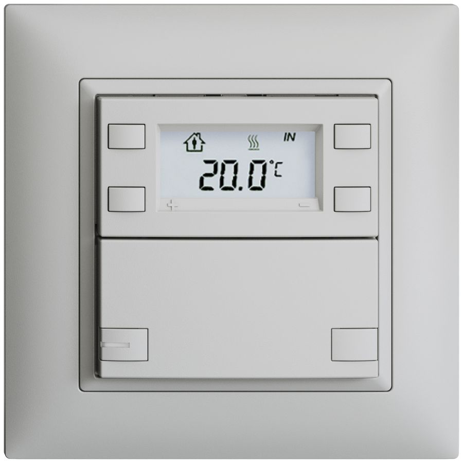 Poussoir RTH ENC KNX 1× EDIZIOdue FMI gris clair, avec LED RGB