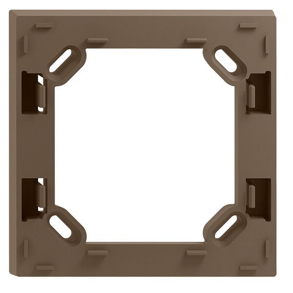 Cadre intermédiaire ENC 90×90×15mm, p.cadre de recouvrement Edue 88×88mm coffee