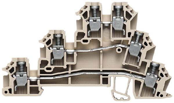 Sensor-/Aktor-Reihenklemme Weidmüller DLD Schraub.2.5mm² 6 Anschlüsse beige