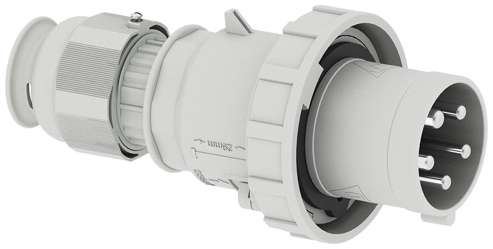 Fiche mobile Bals CEE TE 63A 5P >50V 1h IP67 Ni