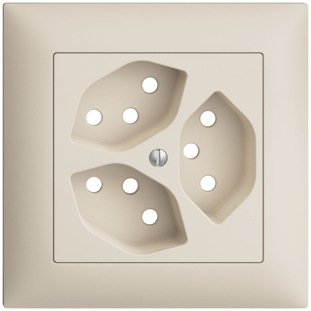 Frontset EDIZIOdue crema 88×88mm 3×T13