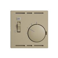 Frontset EDIZIOdue sand 60×60mm für Raumthermost. mit Schalter