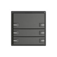 KNX-Taster RGB EDIZIO.liv SNAPFIX® Temperaturfüh.RGB-LED 6×T 1-Tbed.dgu