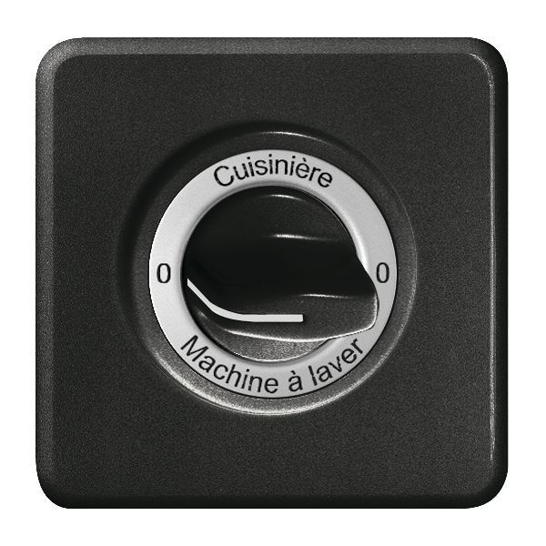 Kit front. ENC 0-Cuisinière-0-Machine pour interr.rot. noir