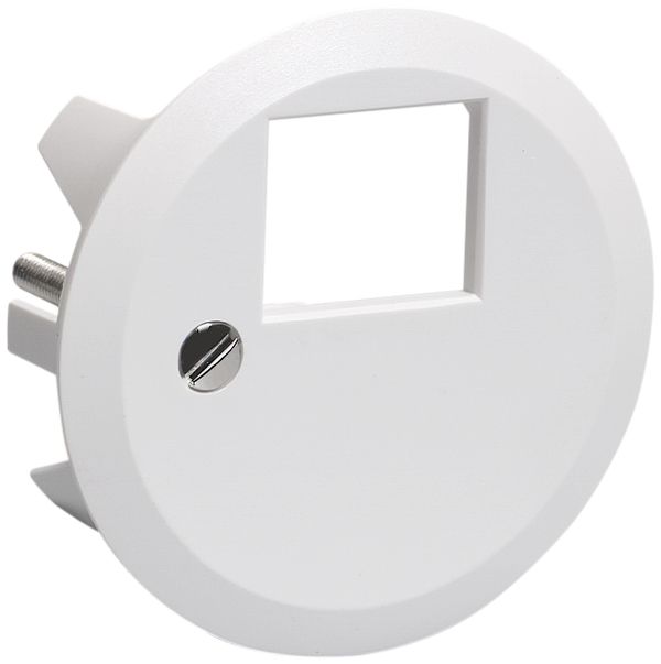 Frontscheibe 43mm für 1×RJ45 weiss R&M swissline