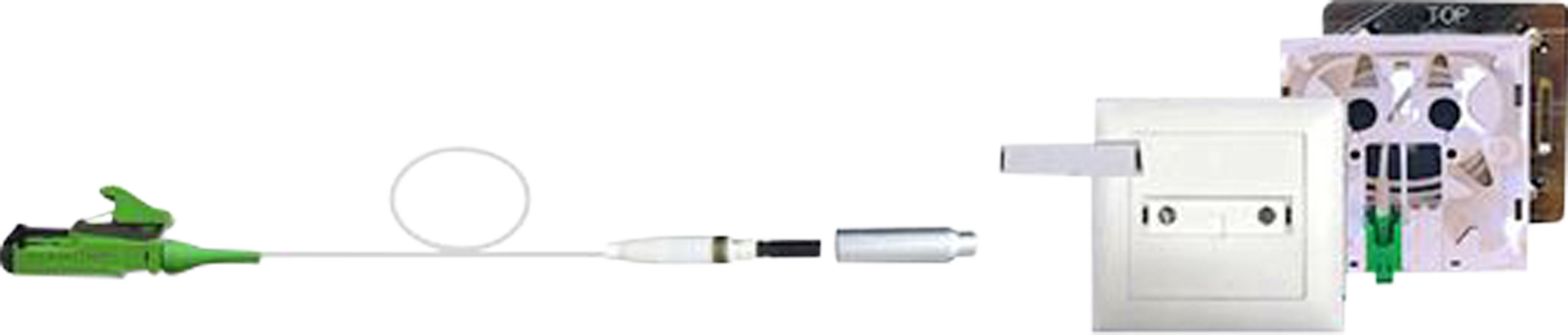 FTTH-Set DIAMOND AP-Dose und Kabel F-3000 LC APC/DiaLink, 60m