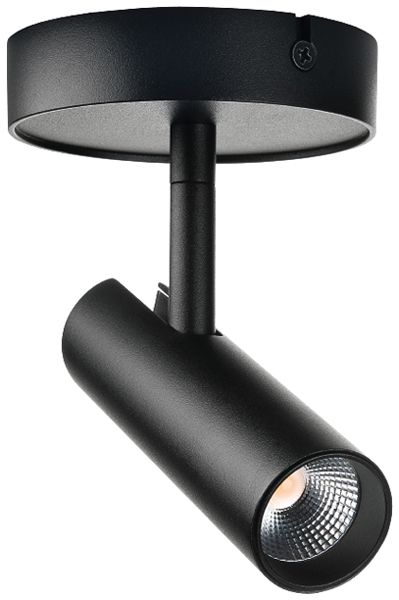 Spot LED SG Tube Micro 7W 370lm 930 36° REG Ø102×135×25mm nero