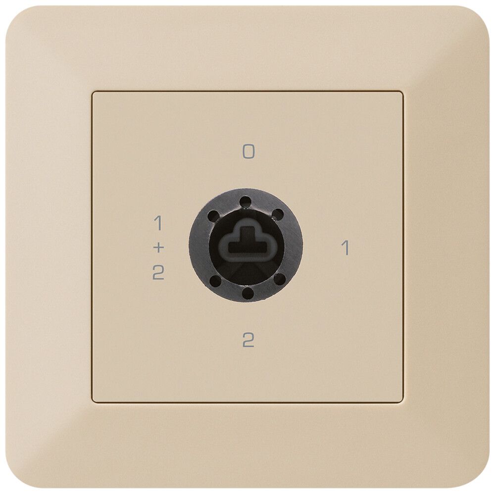 UP-Drehschalter kallysto.trend 1/1L beige für Sicherheitsschloss ohne Zylinder