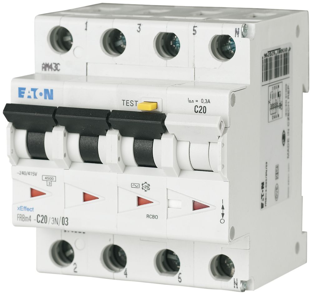 Fehlerstrom-/Leitungsschutzschalter ETN C 32A 300mA 3L+N