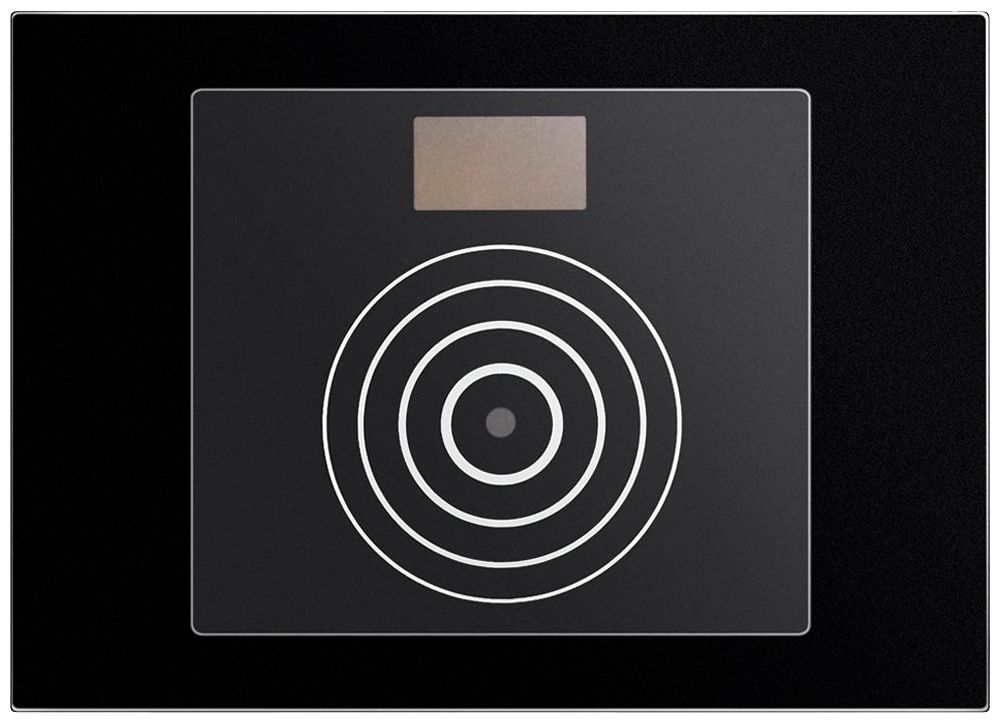 Plaque frontale pour module lecteur de transpondeur Urmet Alpha, IP55, noir