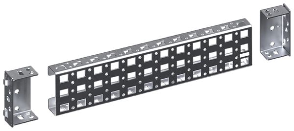 Montage-Chassis Rittal VX 8100.740 389×64×23mm Schiene grau 2Stk