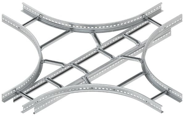 Pezzo croce Niedax, per KL, 60×300 mm, con guide laterali forate