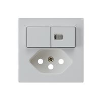 Frontset kallysto 60×60 hellgrau mit Kinderschutz und 1 Linse S1/T13