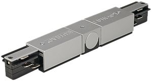 Längsverbinder SLV für Stromschiene EUTRAC, mit Einspeisemöglichkeit silbergrau