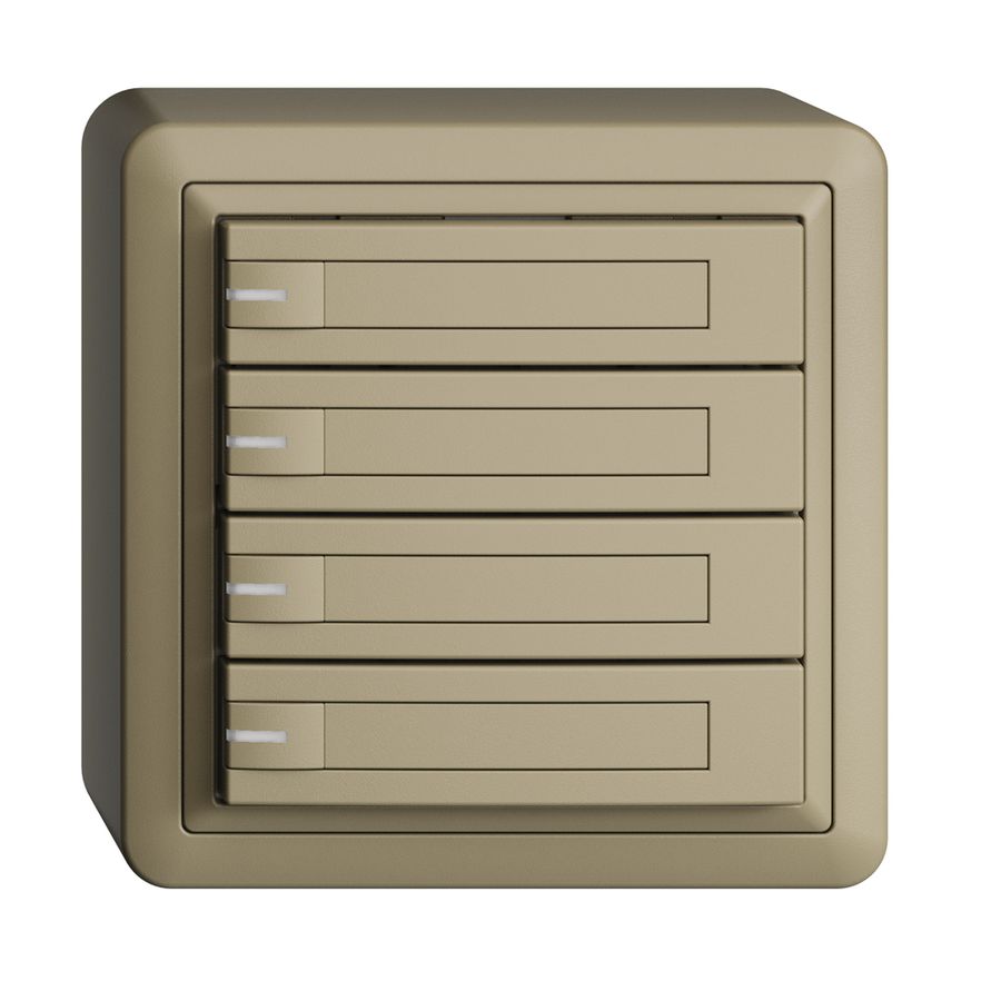 AP-KNX-Taster RGB EDUE, 250mW, m.RGB-LED, m.Papier., 4×Taste, 1×Tastenb., sa