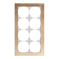 Abdeckrahmen EDIZIOdue prestige 4×2 messing champagne