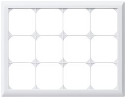 UP-Abdeckrahmen kallysto.line 4×3 weiss horizontal 212×272mm