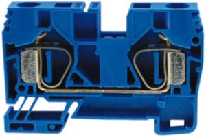Morsetto di passaggio componibile WZ 1.5…10mm² 60A 600V molla 2×1 DIN 35mm bl