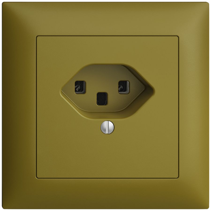 Prise ENC EDIZIOdue T23 16A olive, bornes à vis