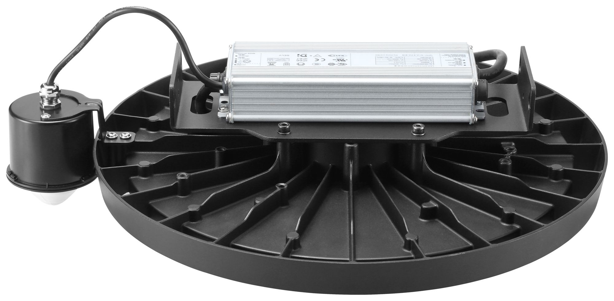 Proi.capannone LED Sylvania Granit 165W 26400lm 840 IP54 55° REG PIR Ø370