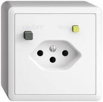 AP-Steckdose EDIZIOdue T13 FI 30mA weiss