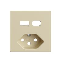 Montageset Feller EDIZIOdue für Steckdose USB Typ A+C + Typ 13 vanille