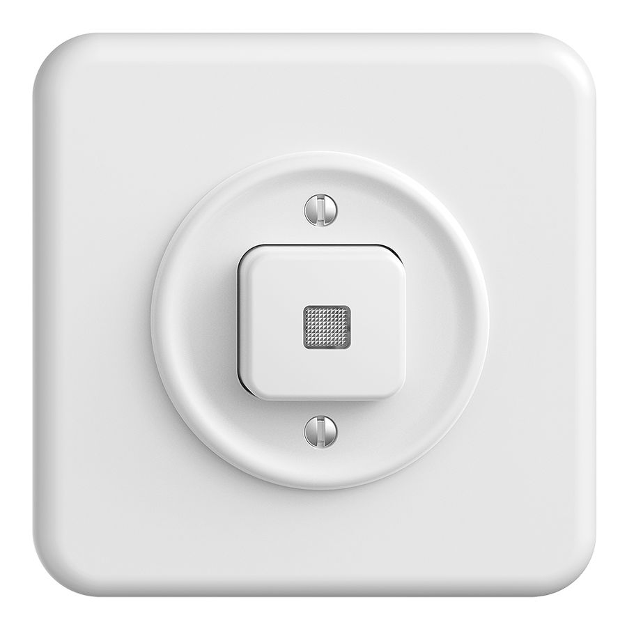 UP-Leuchttaster STANDARDdue A-R/1P weiss, mit Linse, LED, 90×90mm