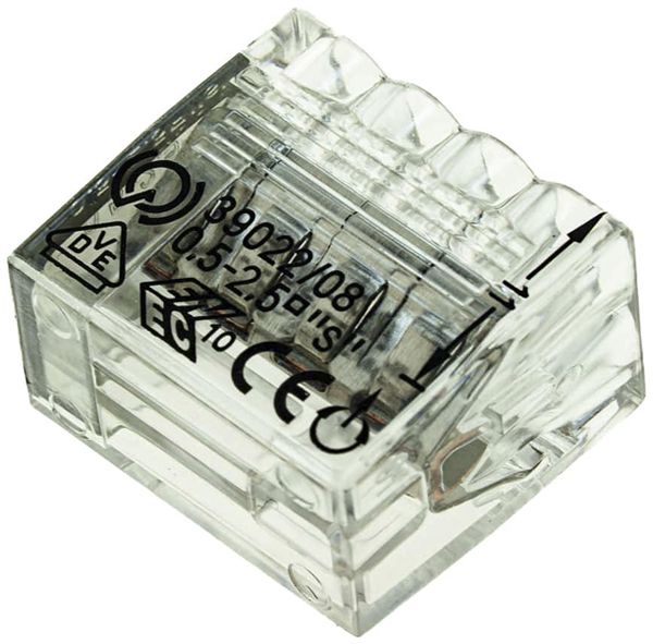 Verbindungsklemme Woertz 8P 0.5…2.5mm² grau transparent