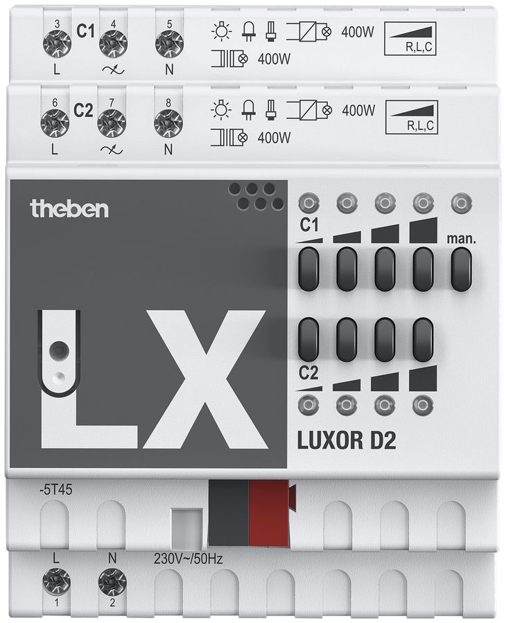 Actionneur-variateur KNX AMD Theben LUXORliving 2-canal
