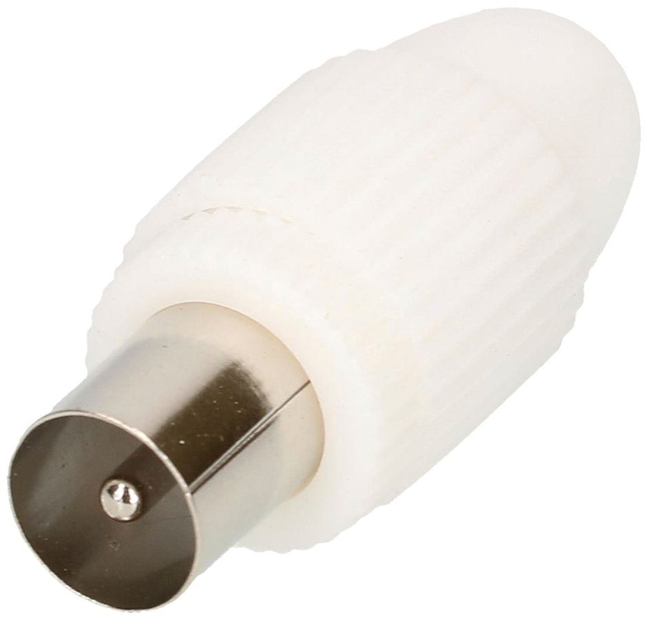 Fiche coaxiale CEI Schwaiger KST11 532 75Ω Ø4…7.5mm blanc