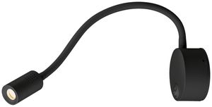 Lampada a muro LED SLV DIO FLEX PL switch 1.9W 82lm 3000K 45° zoccolo Ø90mm nero