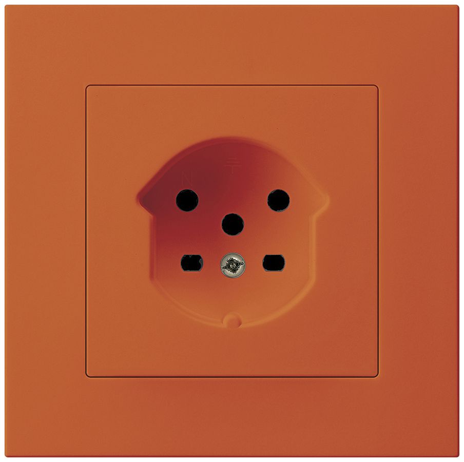 UP-Steckdose Hager KPR, T15, 10A 250V, orange