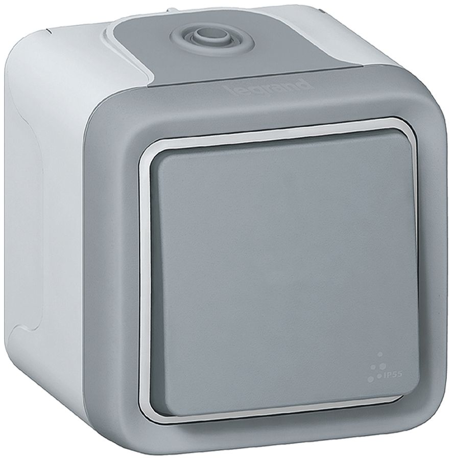 Contact à bascule AP PLEXO 0/1L gris