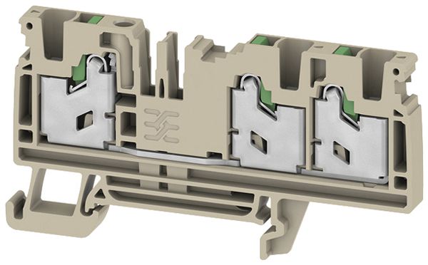 Borne de passage joignable WM S3C 4 4mm² 32A 1000V SNAP IN 3×1 DIN35 beige