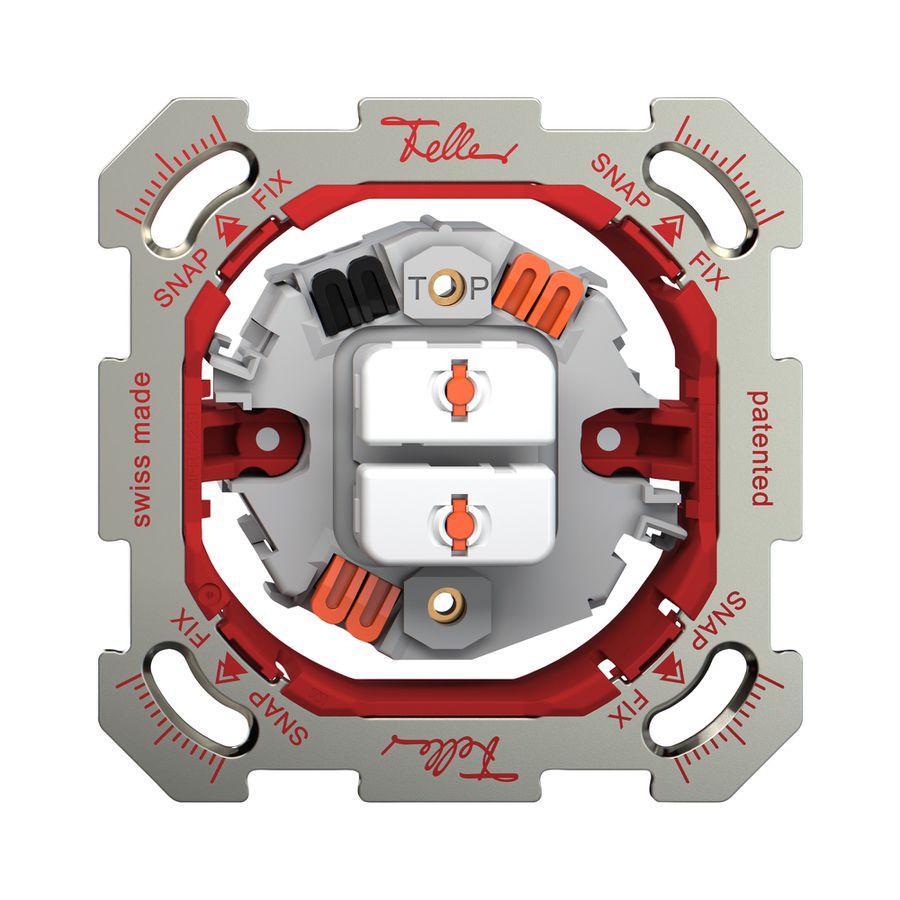 Interruttore p.tapparelle INC Feller SNAPFIX® 10A 250V 2 tasto 1 canale