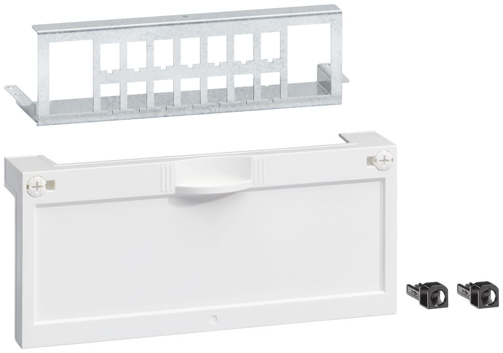 Patchpanel Hager HMS 14×RJ45 mit Abdeckung für FLF Typ13 Gr.I