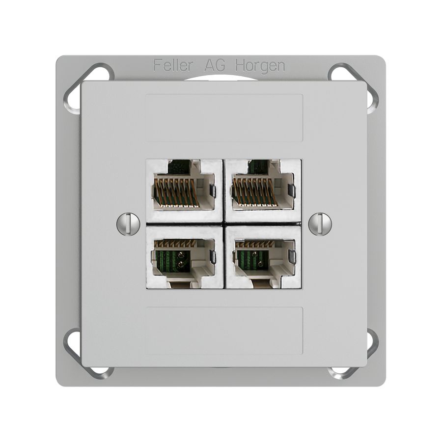 Presa INS 4×RJ45/s 4P sep.grc EDIZIOdue ITplus