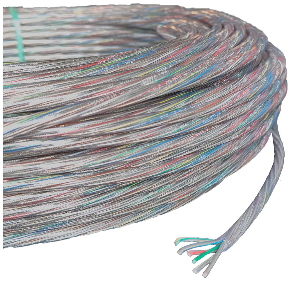 Kabel Elektrogros TDLR 5×0.75mm² transparent Rolle à 100m