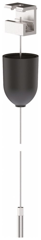 Sospensione ad asta Sylvania OneTrack M6 alluminio/acciaio Ø1.5×1500mm nero