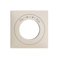 Kit frontal EDIZIOdue Ein->I<-Aus crema 60×60mm pour contact pivotant