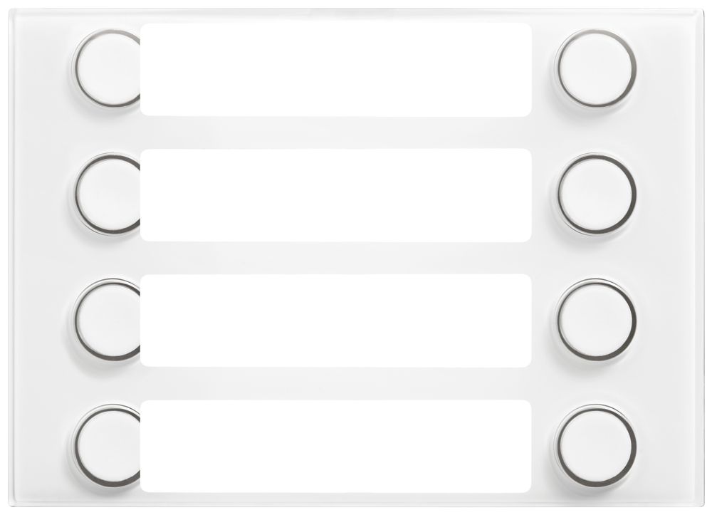 Placca frontale per modulo tasti d.chiamata Urmet Alpha 8×pulsante (4×2) IP55 bi
