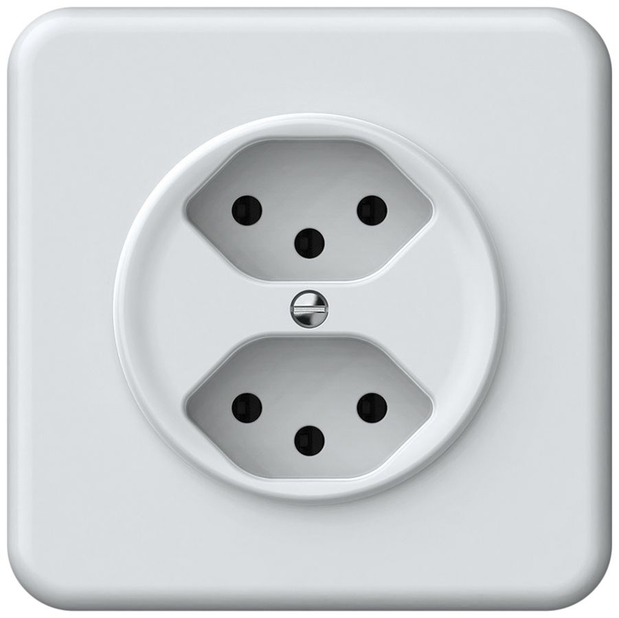 Presa INC origin 2×tipo 13 10A 230V 92×92mm bianco