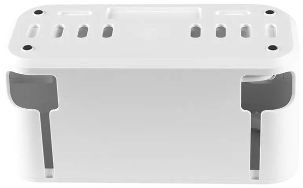 Prise multiple A. Steffen Cable Organizer Box avec interrupteur 5×T13 blanc