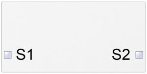 Taste SIDUS 2/4f zu Tastsensor mit Aufdruck S1/S2, weiss