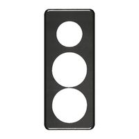 Abdeckplatte 3×1 43+58+58mm schwarz